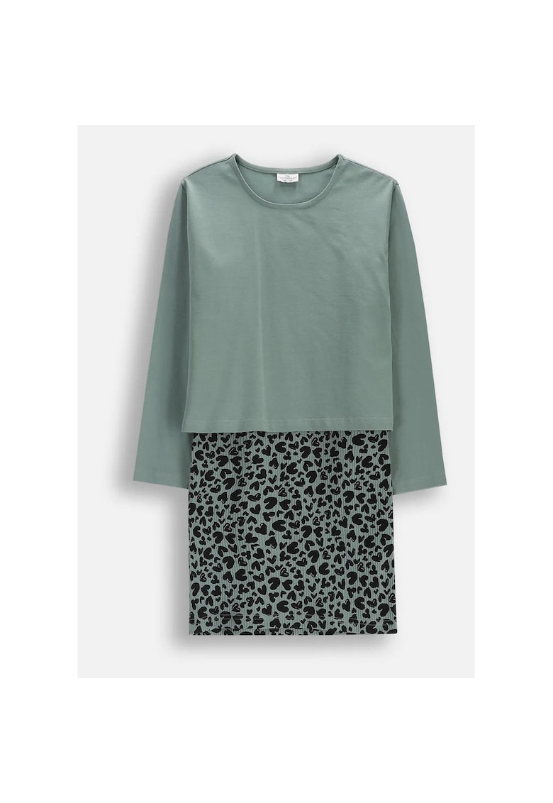 Rochie midi - verde - abstract - Verde