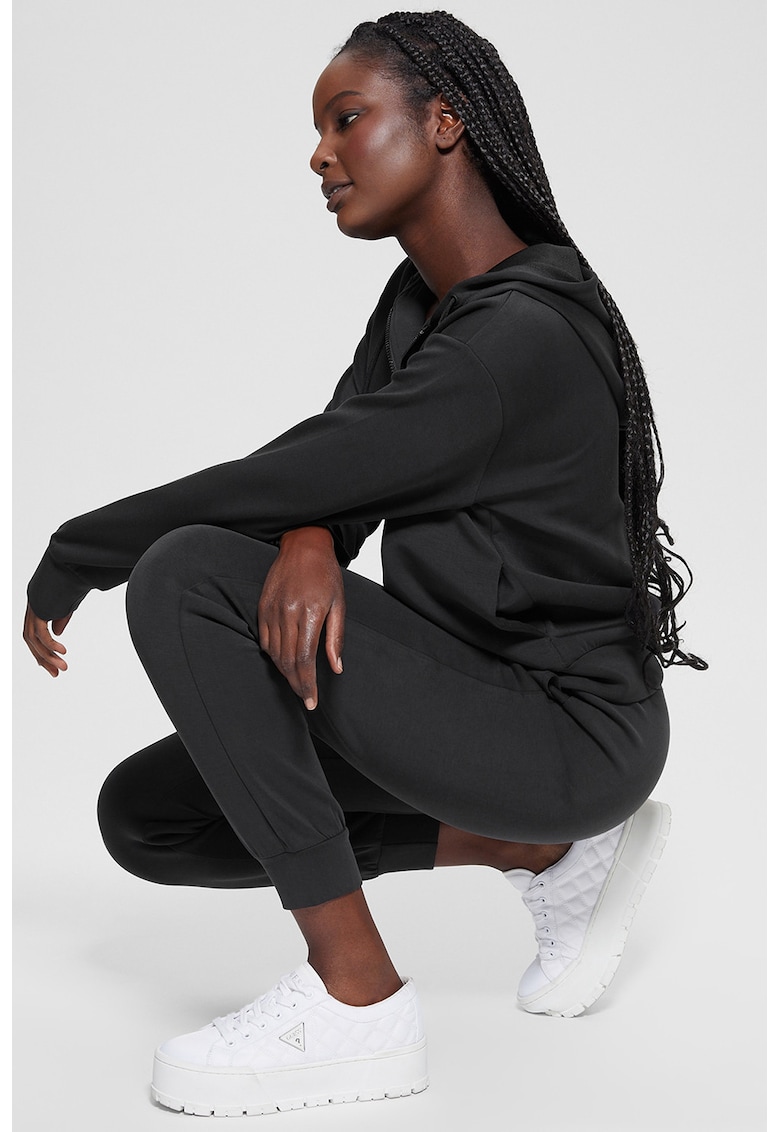 Pantaloni crop din amestec de modal - pentru fitness - Negru stins