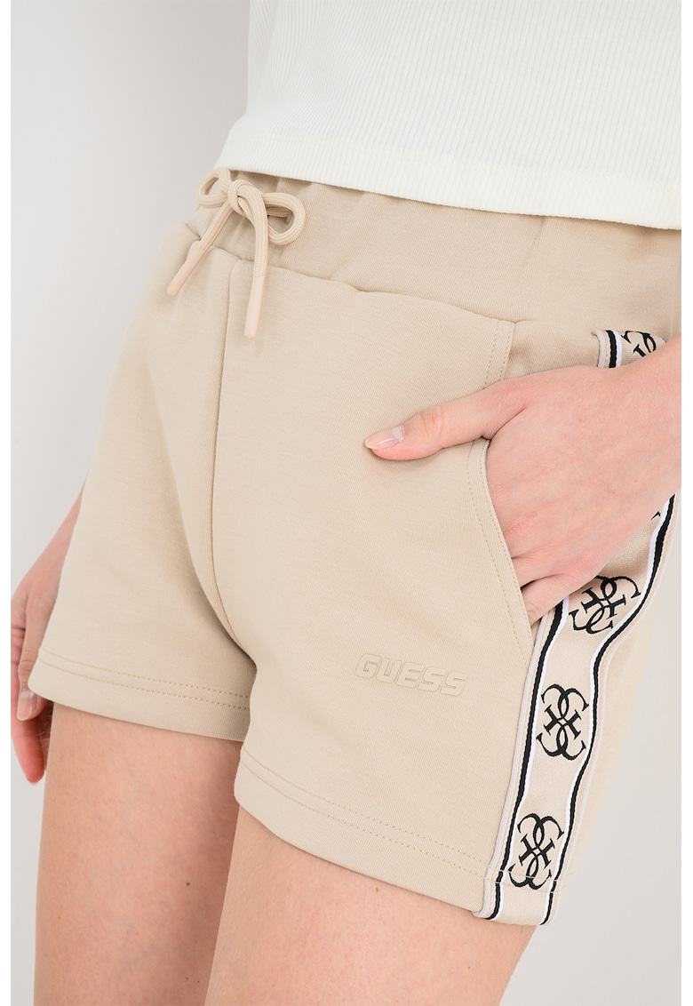 Pantaloni scurti cu snur - pentru fitness - Maro camel