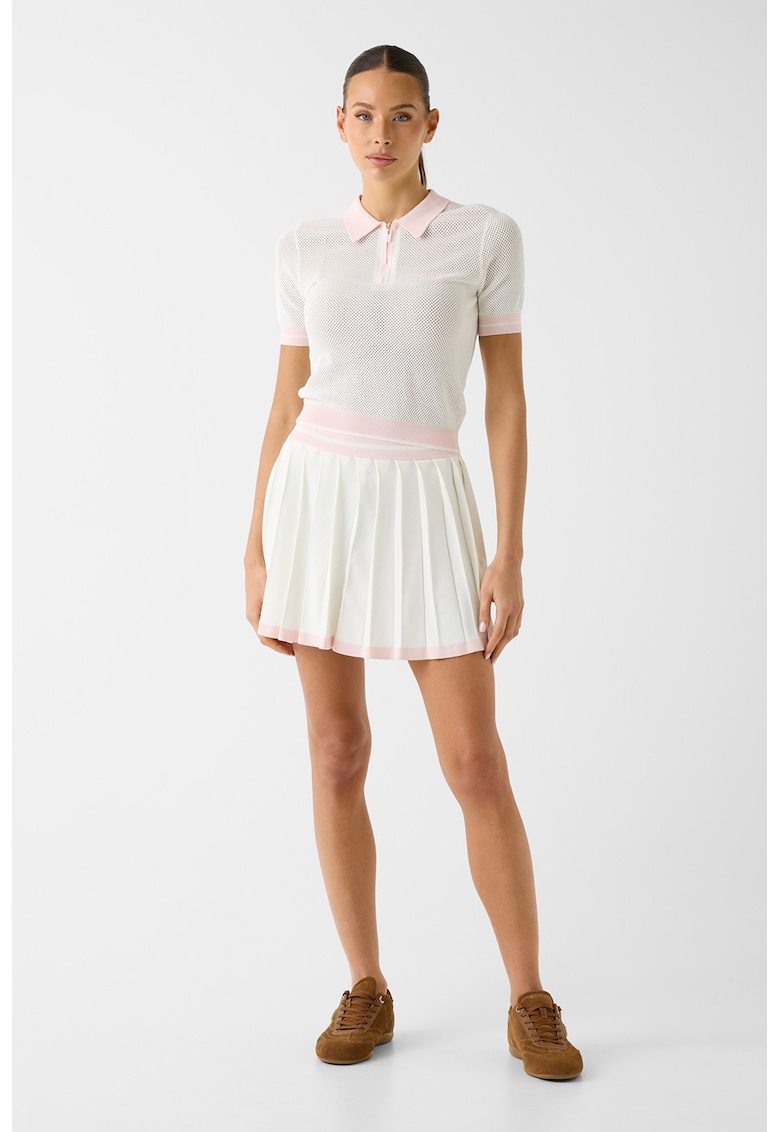 Fusta cu pliuri - pentru fitness - Roz deschis/Alb murdar