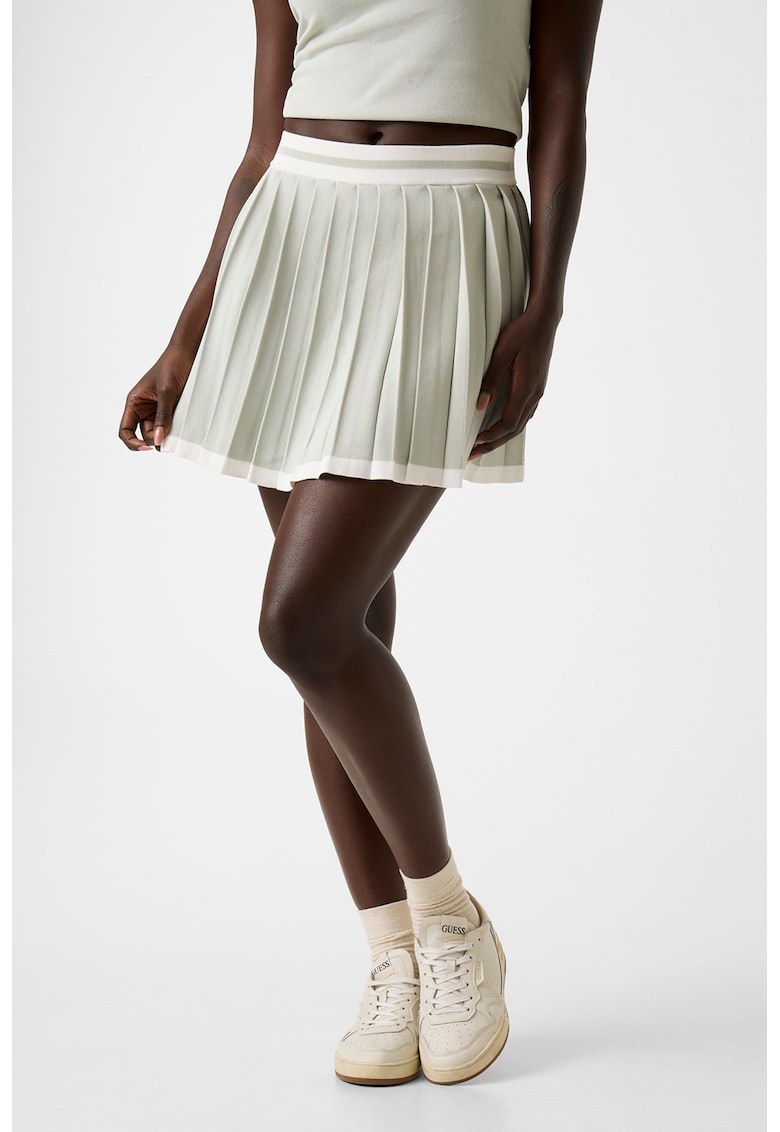 Fusta cu pliuri - pentru fitness - Verde pal/Alb murdar