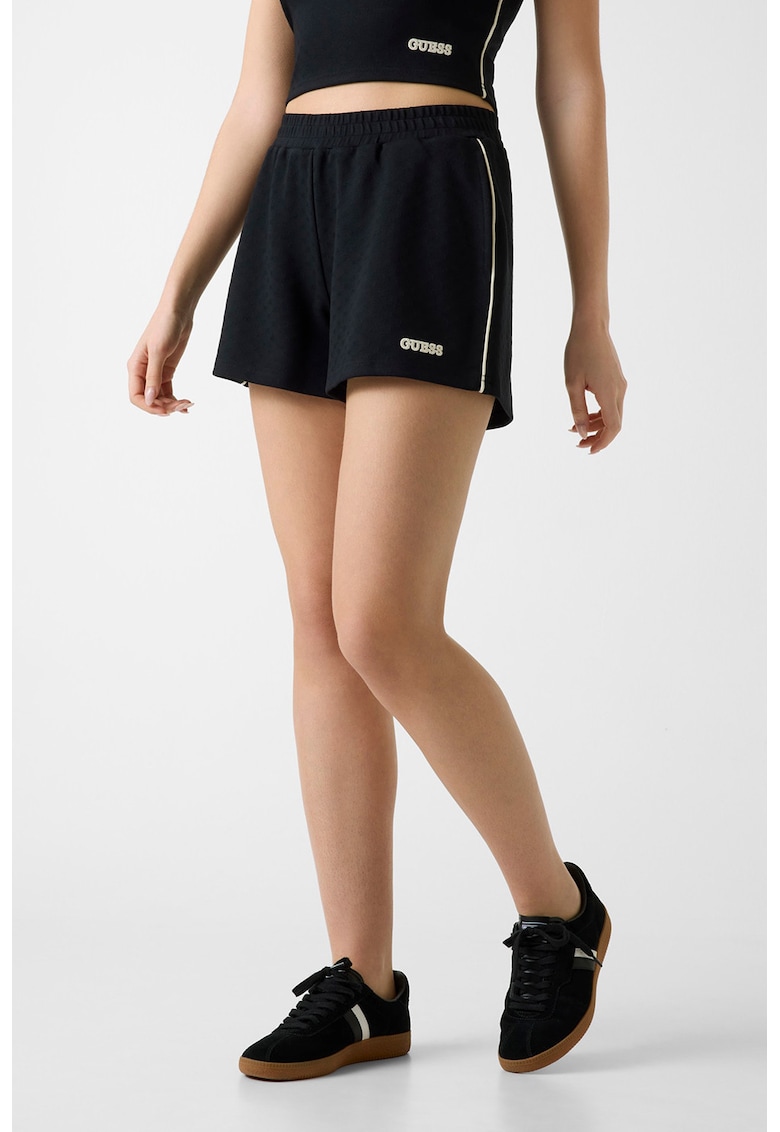 Pantaloni scurti cu logo - pentru fitness - Negru