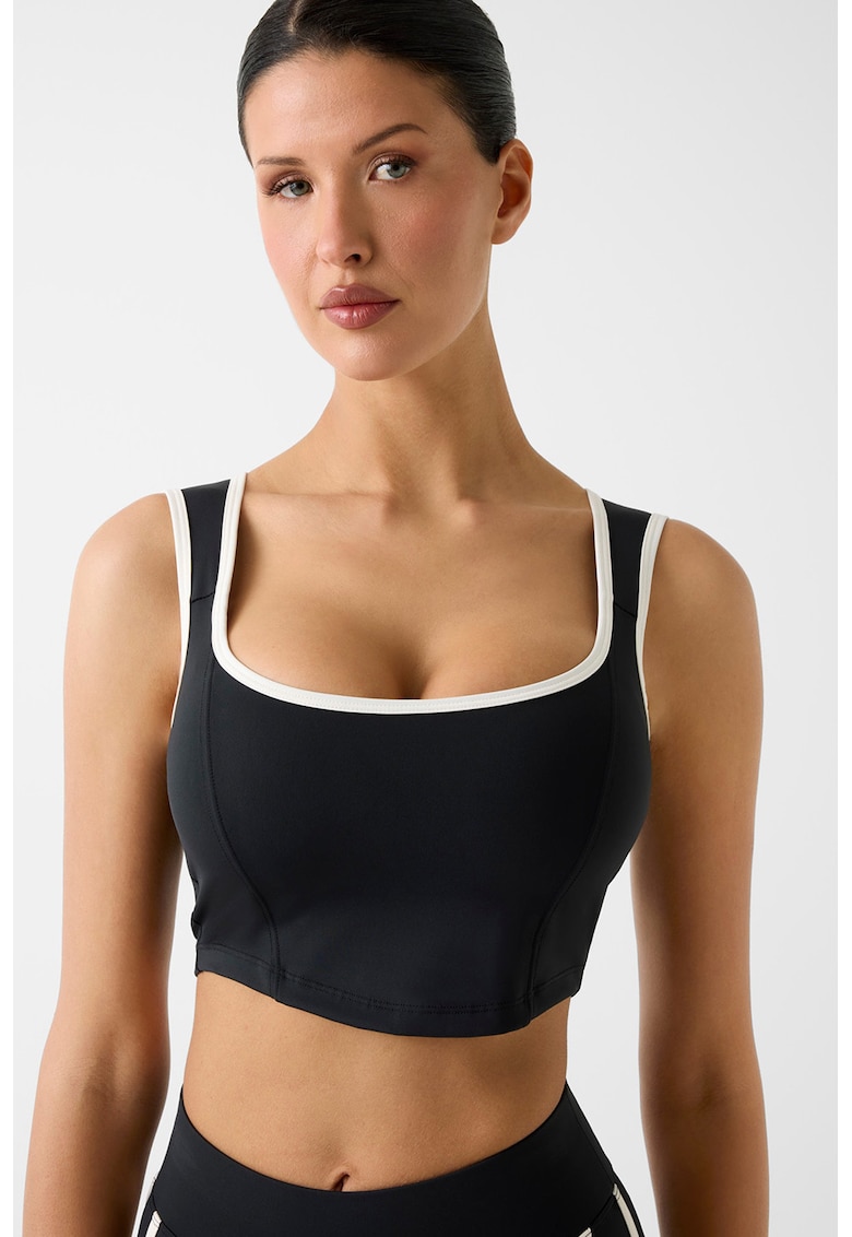 Top crop - pentru fitness - Negru