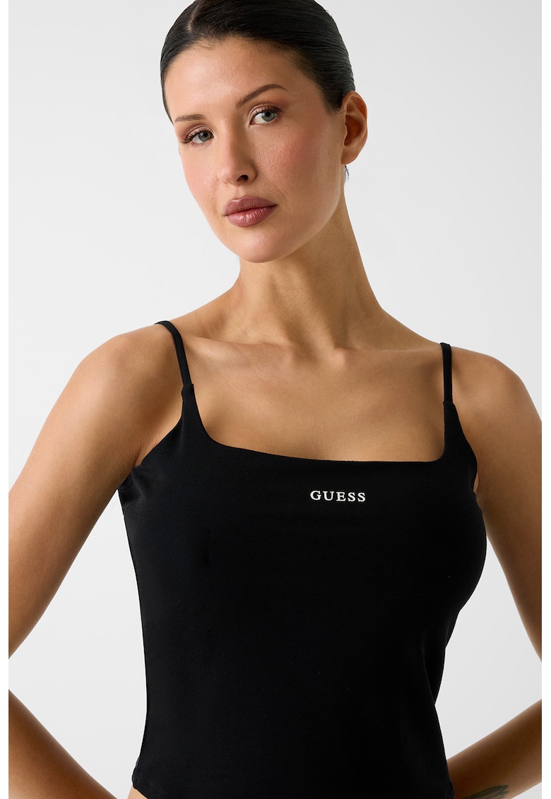 Top din amestec de lyocell - pentru fitness - Negru