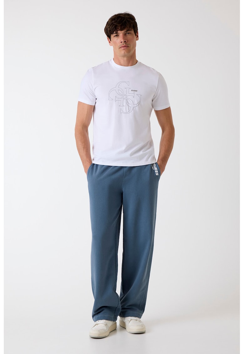 Tricou de bumbac cu imprimeu logo - Alb optic