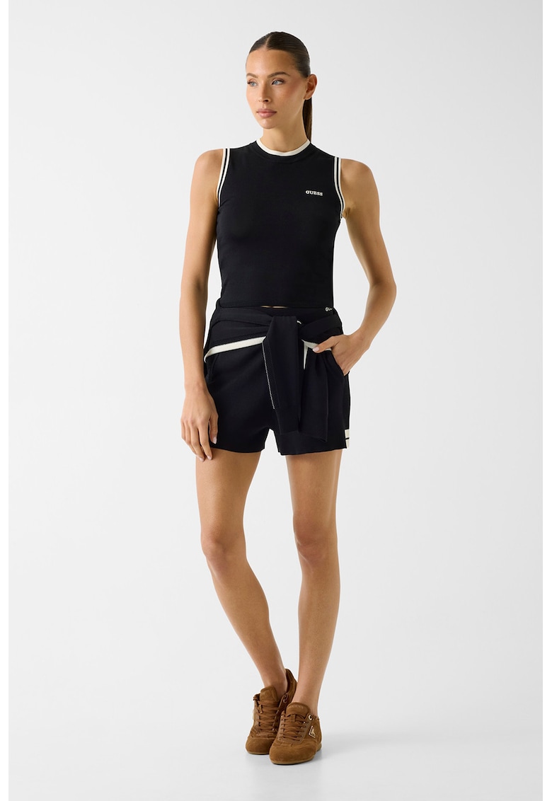 Pantaloni scurti cu snur - pentru fitness - Negru