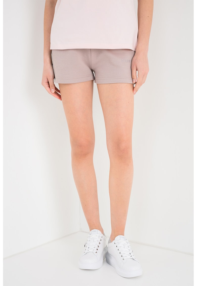 Pantaloni scurti cu snur - pentru fitness - Maro taupe