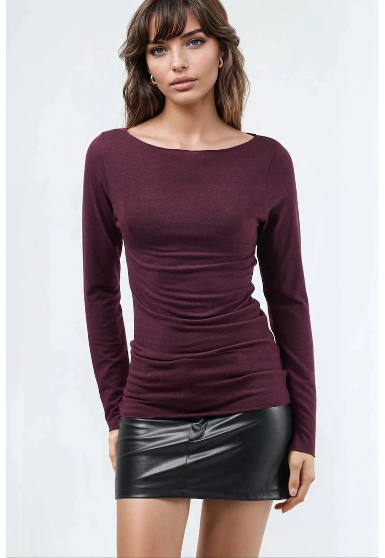 Bluza dama - cu maneca lunga - mov - jerseu