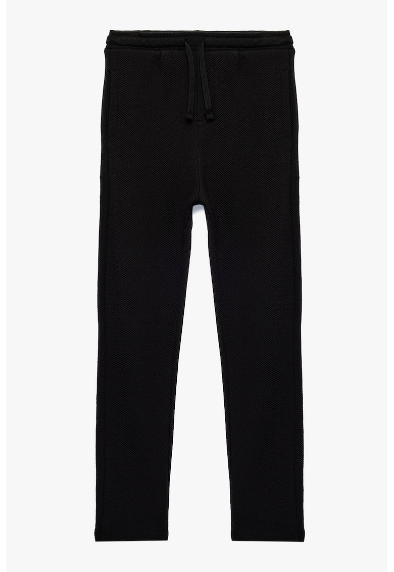 Pantaloni regular fit de bumbac - Negru