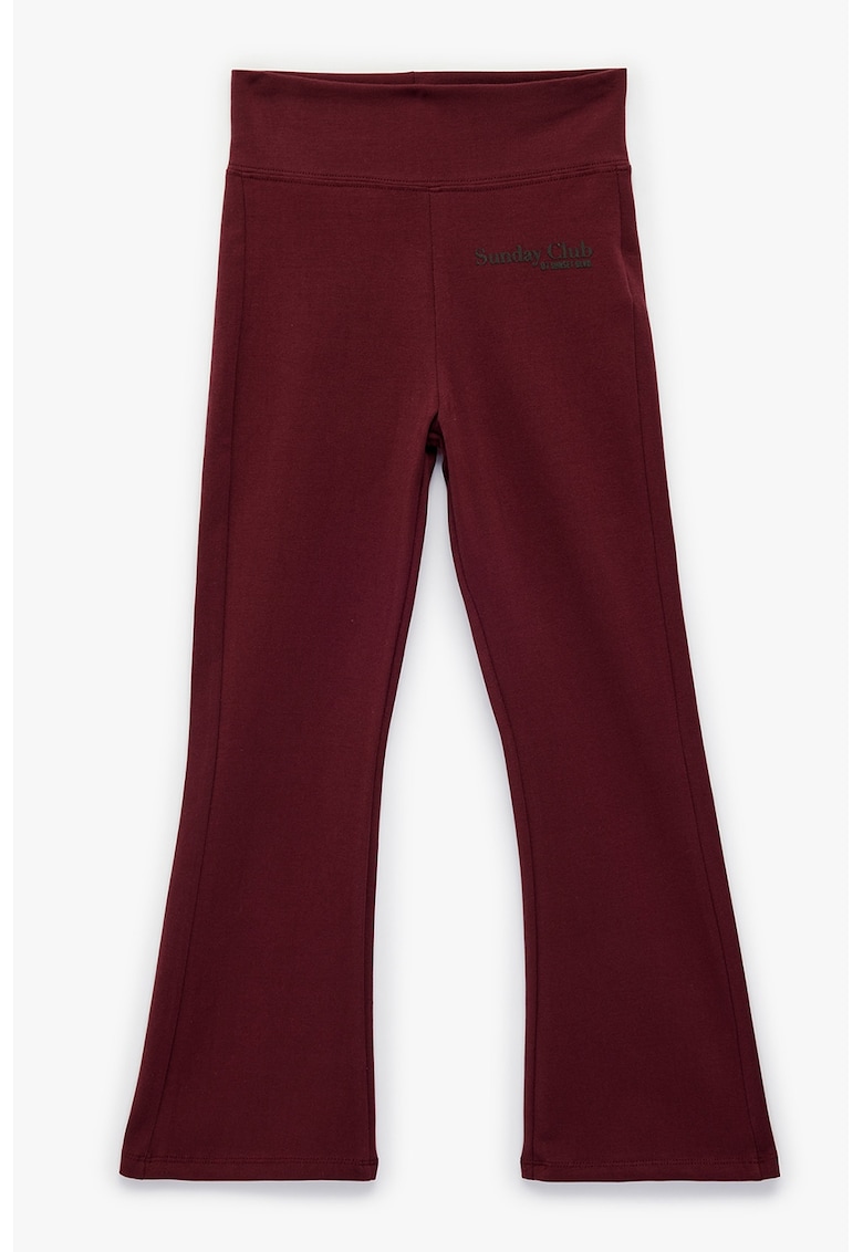 Pantaloni slim fit evazati - Maro cognac