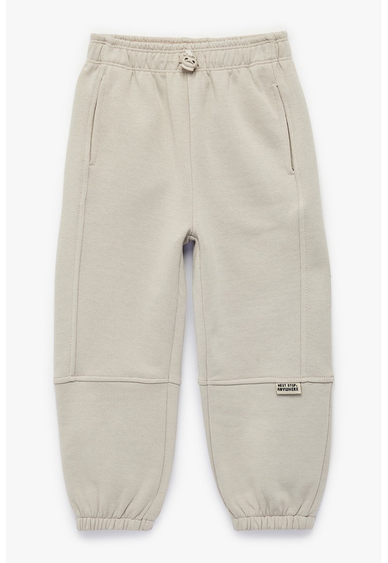 Pantaloni relaxed-fit cu snur - Grej