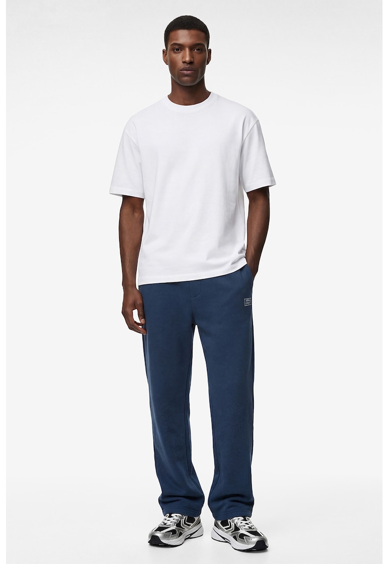 Pantaloni de trening pentru fitness cu talie elastica - Albastru inchis