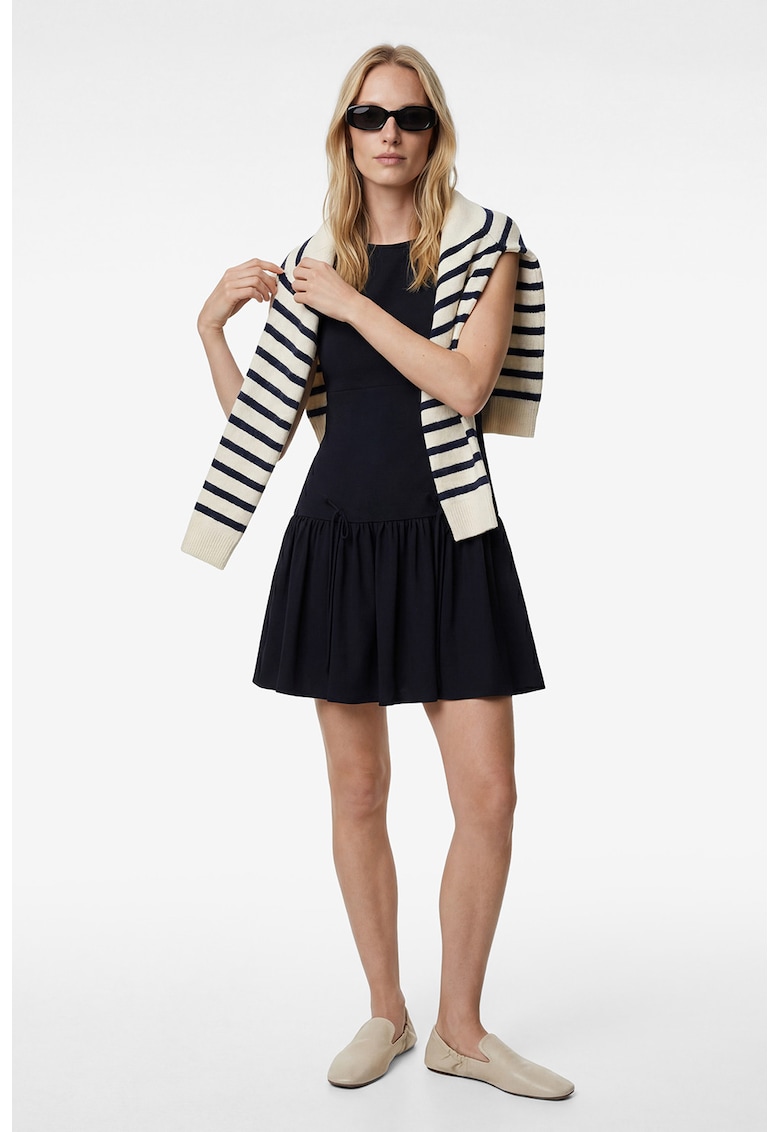 Rochie scurta cu croiala evazata - Albastru ultramarin