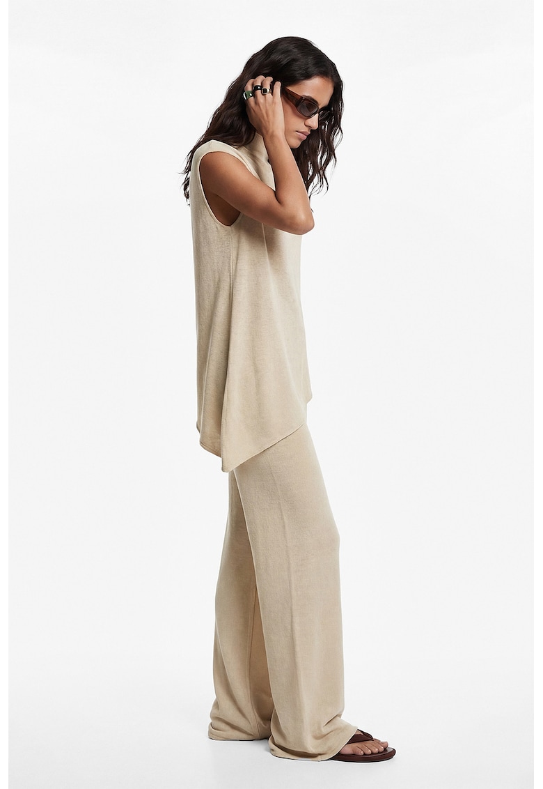 Bluza asimetrica lejera - Bej deschis