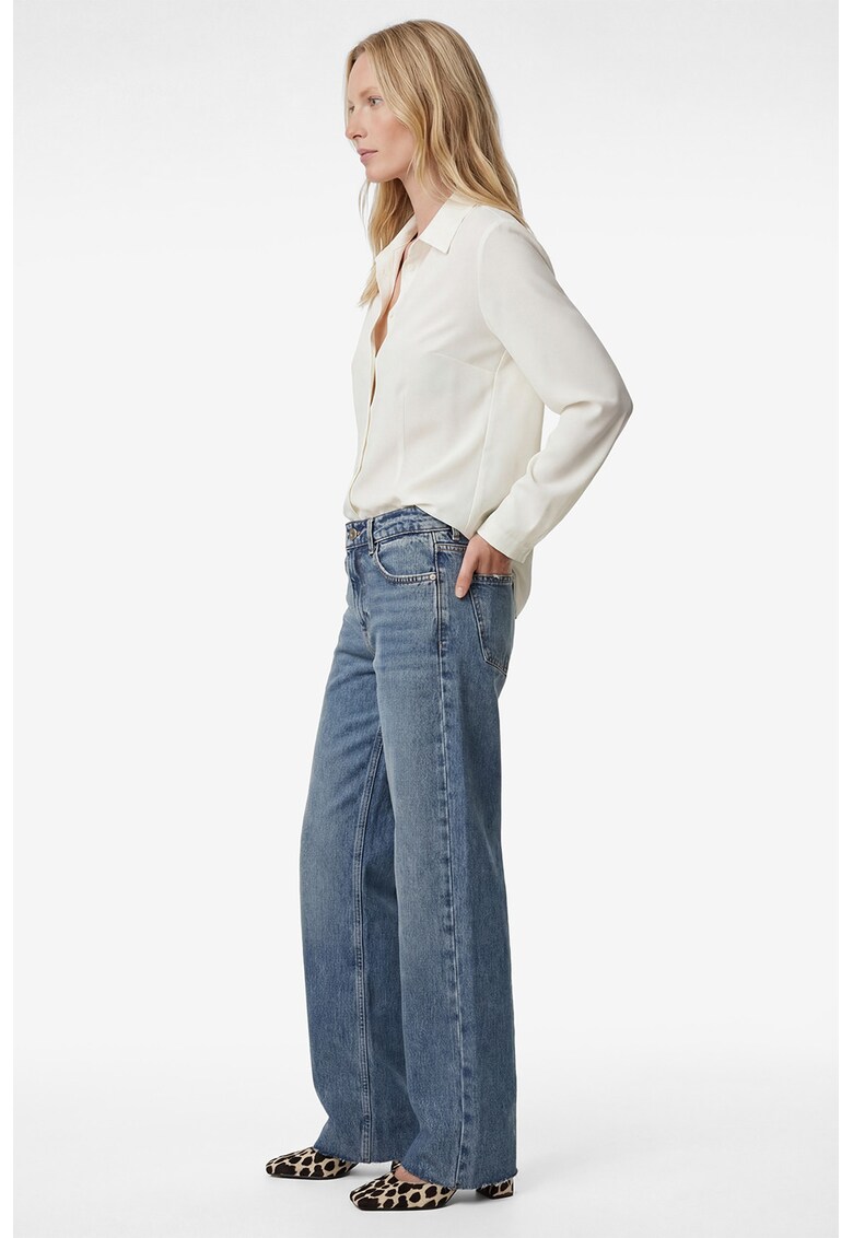 Camasa slim fit uni - Alb fildes