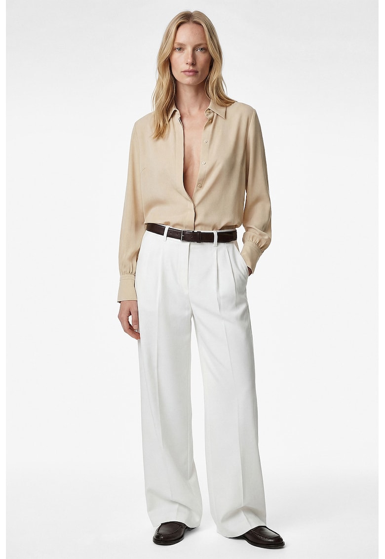 Camasa cu inchidere ascunsa - Bej deschis