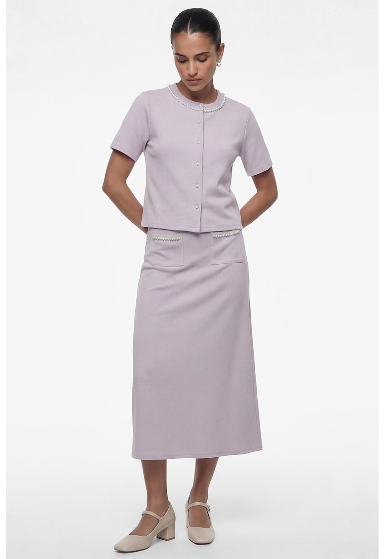 Fusta midi uni - Lila