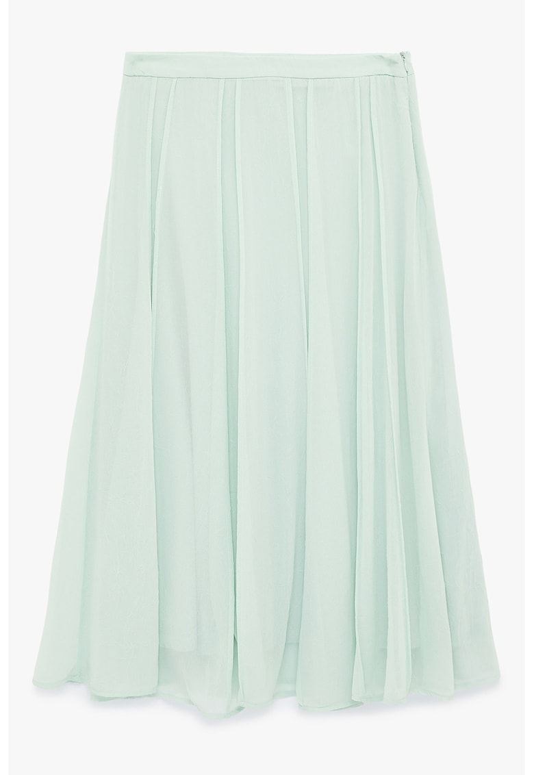 Fusta evazata cu pliu inversat - Verde menta