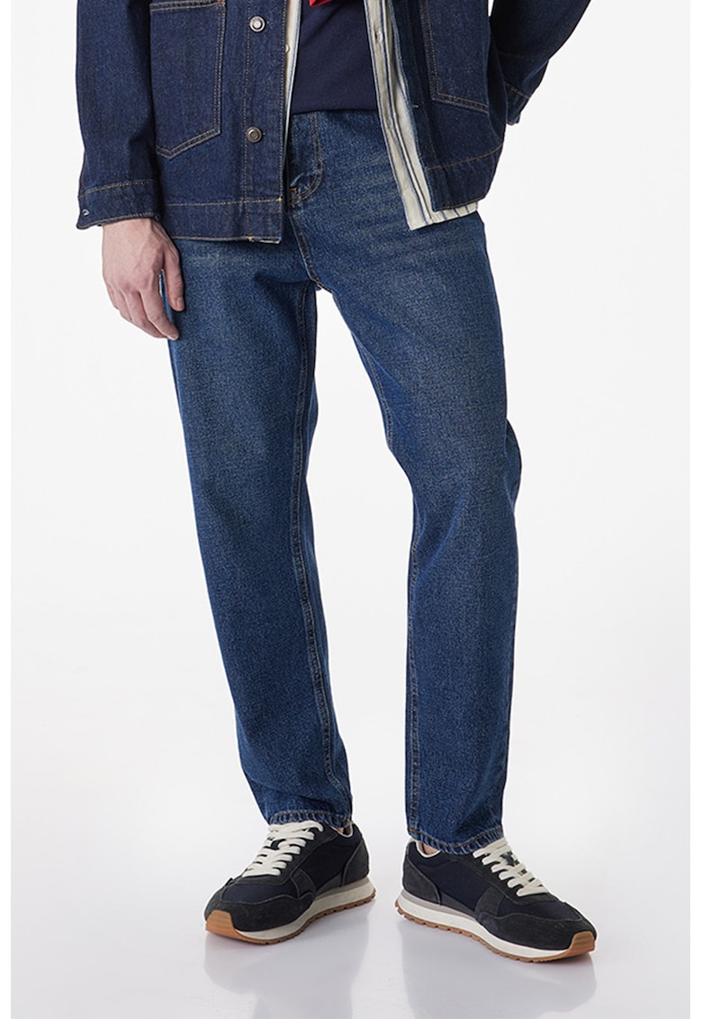 Blugi lejeri cu croiala dreapta - Albastru inchis