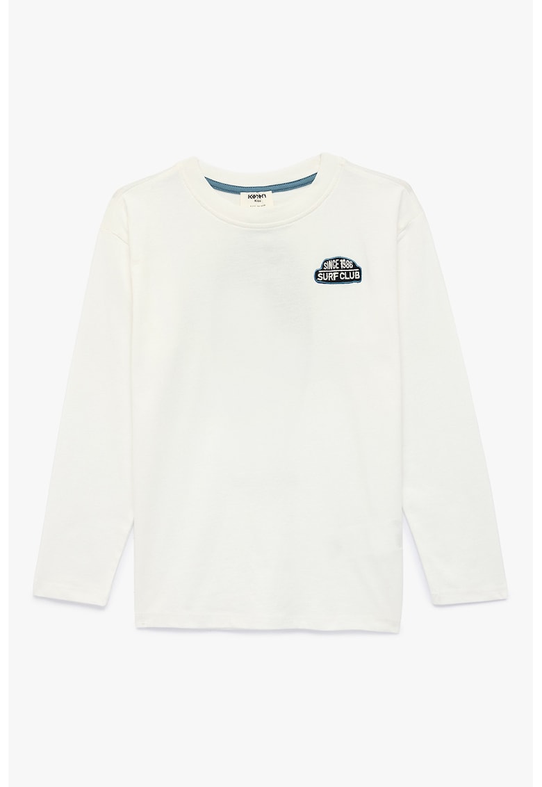 Bluza de bumbac cu imprimeu - Alb/Negru/Albastru