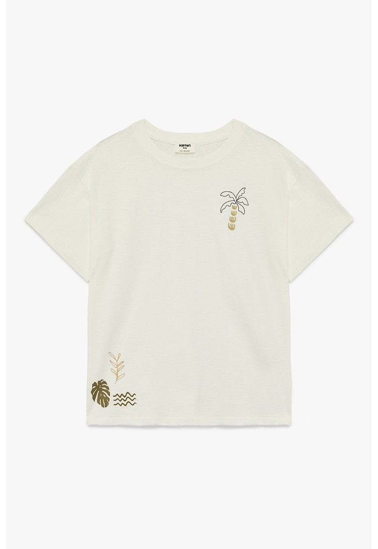 Tricou cu imprimeu - Alb fildes