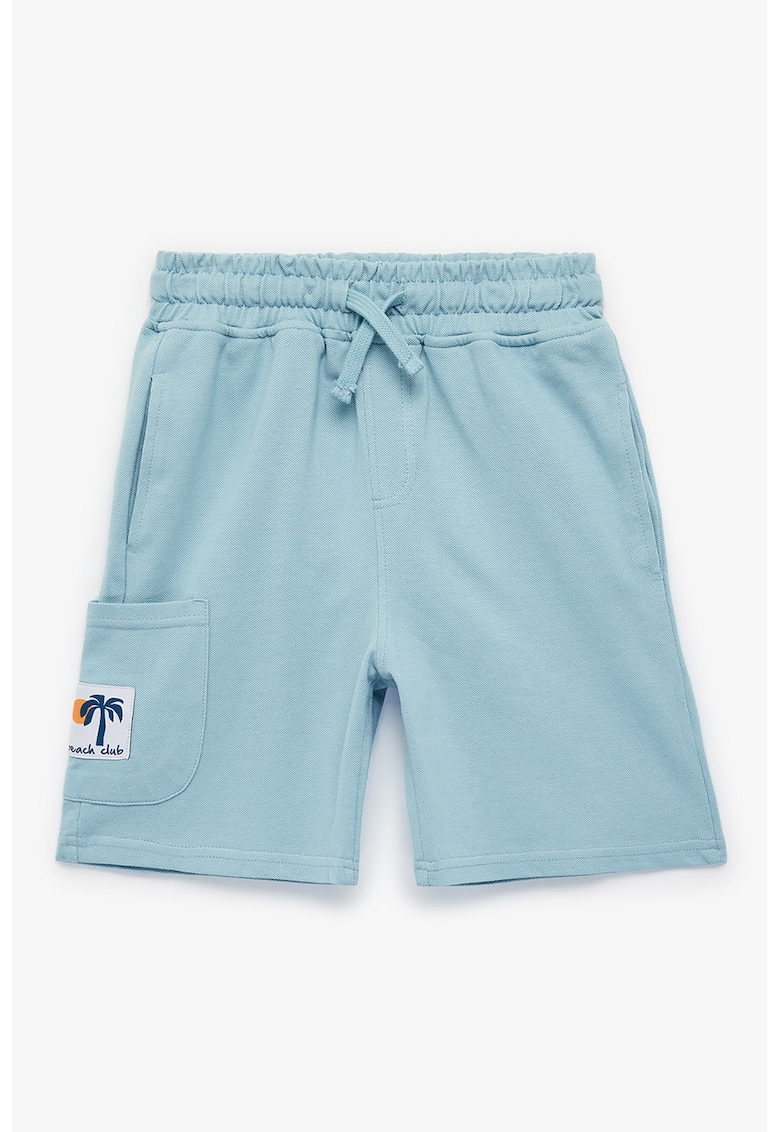 Pantaloni scurti de trening cu talie ajustabila - Albastru lavanda