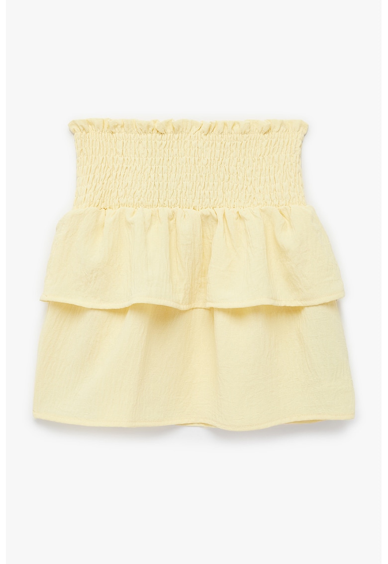 Fusta mini stratificata - Galben pastel