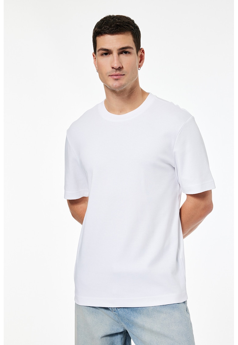 Tricou regular fit din bumbac - Alb optic