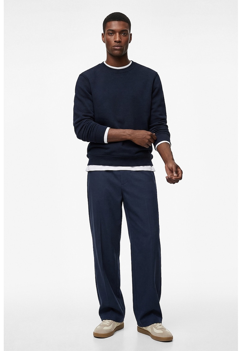 Bluza de trening uni cu mansete si terminatii elastice - Albastru ultramarin