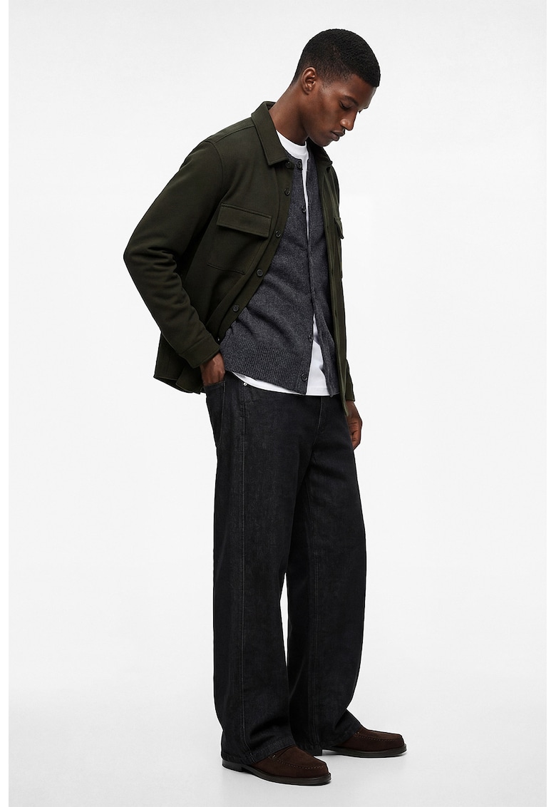 Jacheta-camasa uni - Verde inchis