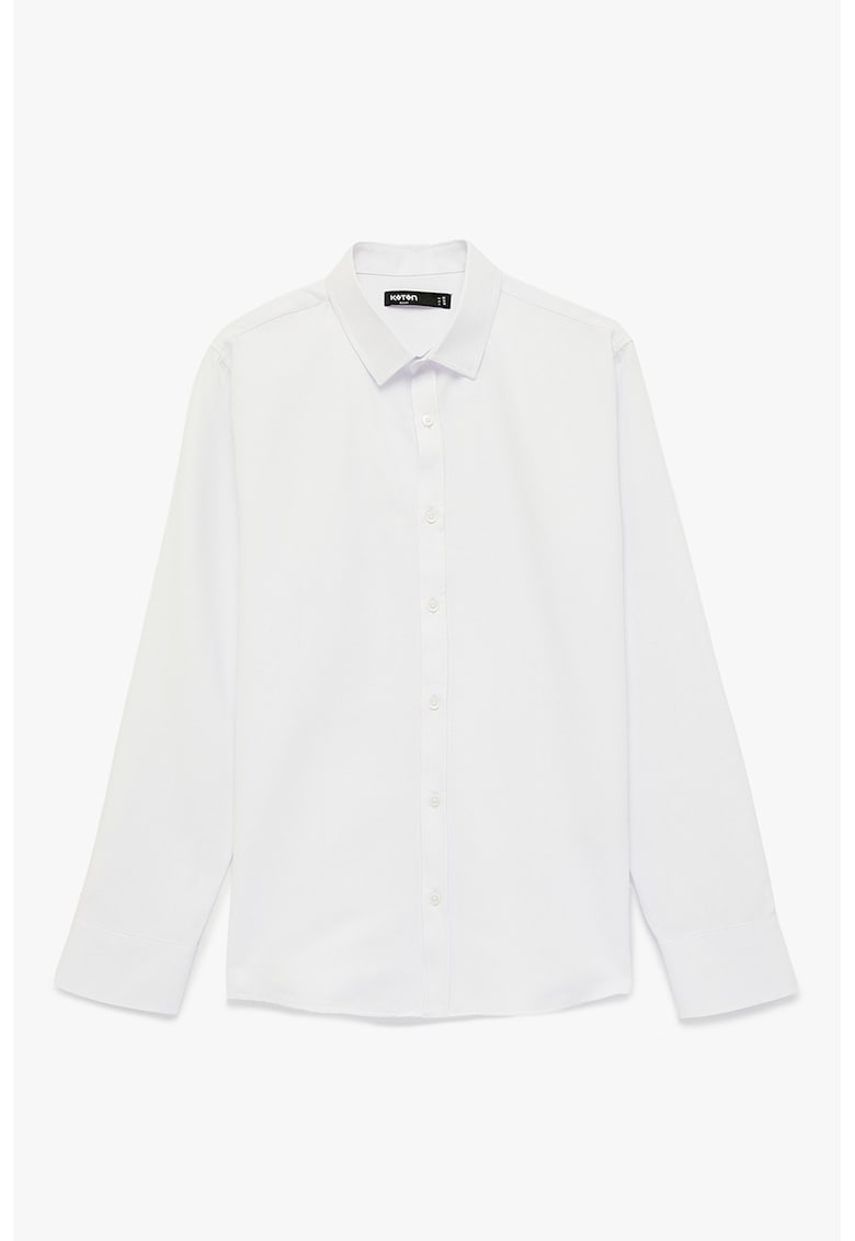 Camasa regular fit cu mansete cu nasturi - Alb