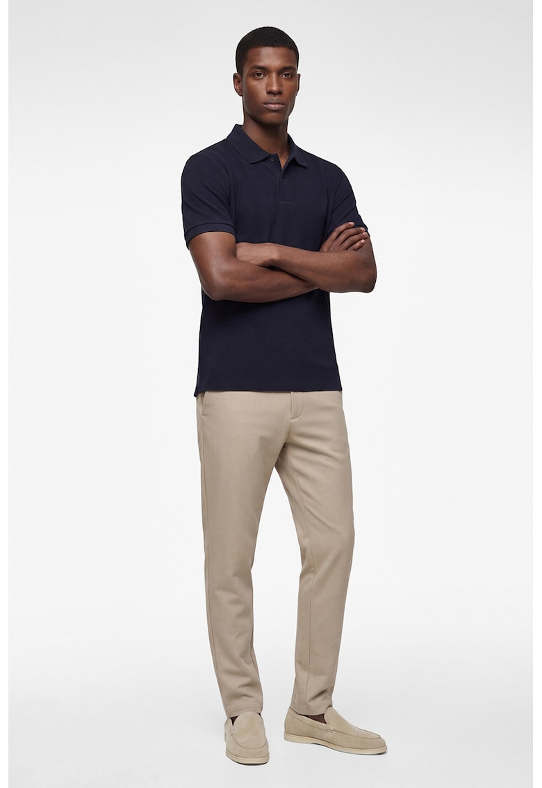 Pantaloni chino conici - Maro nisip