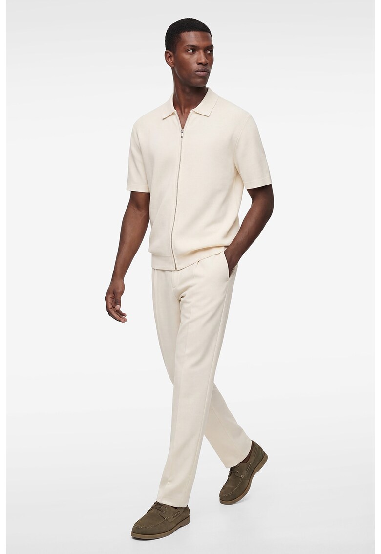 Pantaloni Chino cu croiala relaxed-fit - Crem