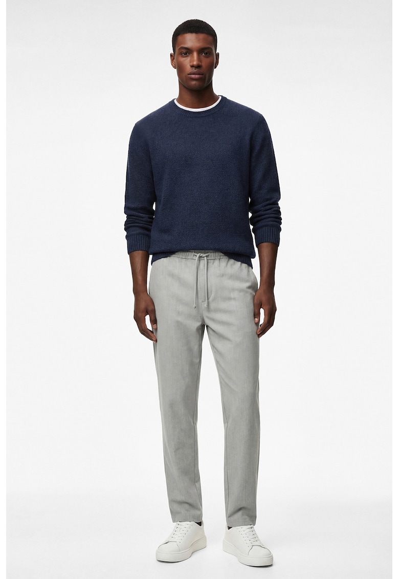 Pantaloni cu talie ajustabila - Gri deschis