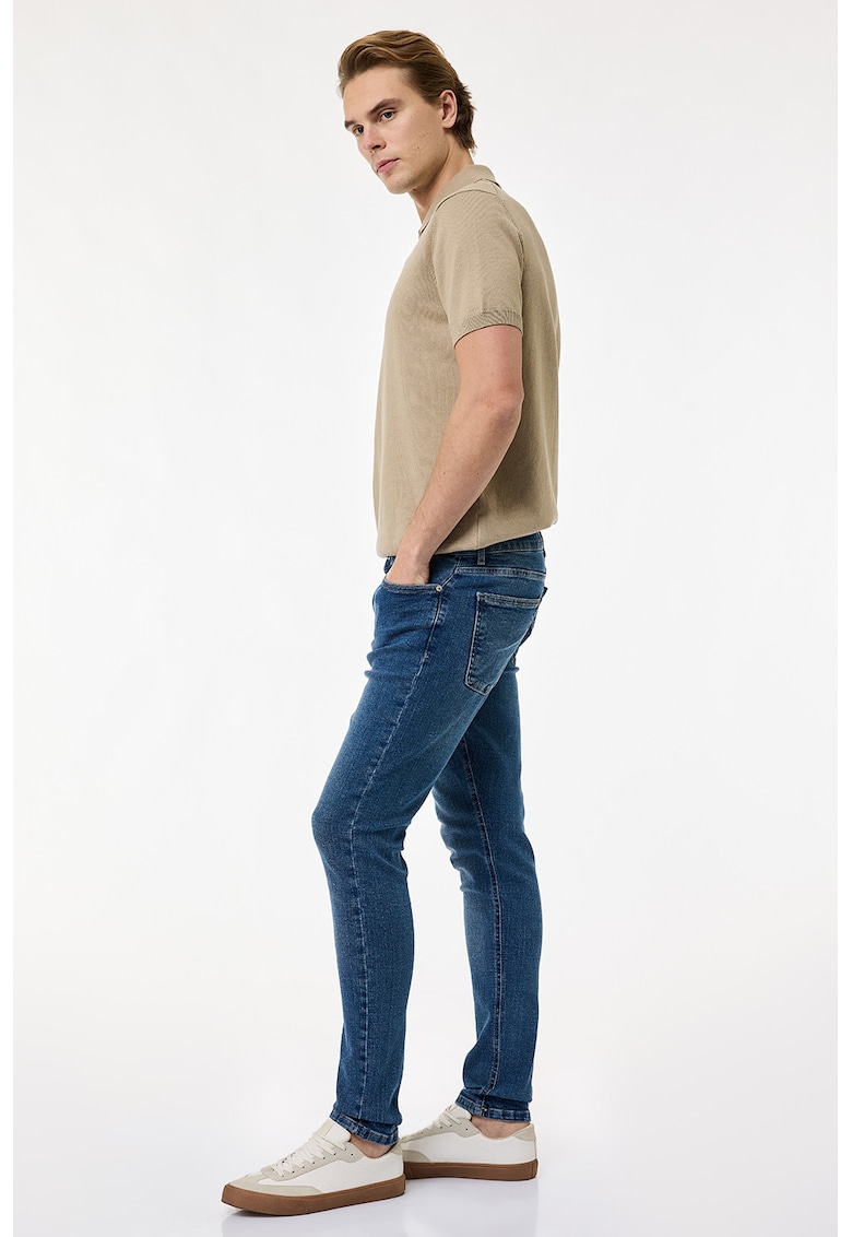 Blugi super skinny - Albastru inchis