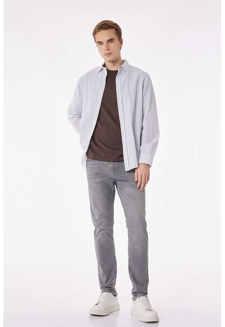 Blugi slim fit Brad - Gri cenusiu