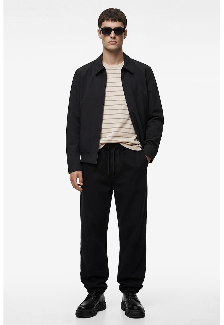 Blugi baggy cu snur - Negru