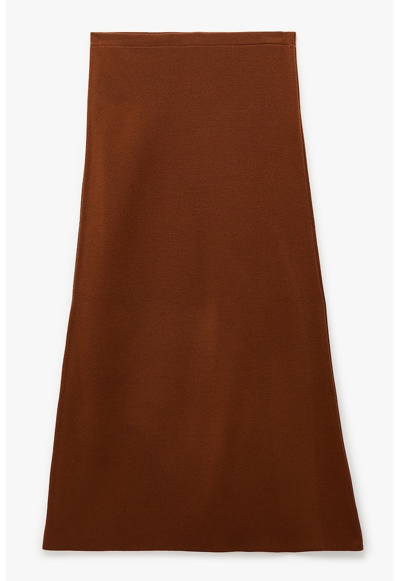 Fusta midi tricotata - Maro scortisoara