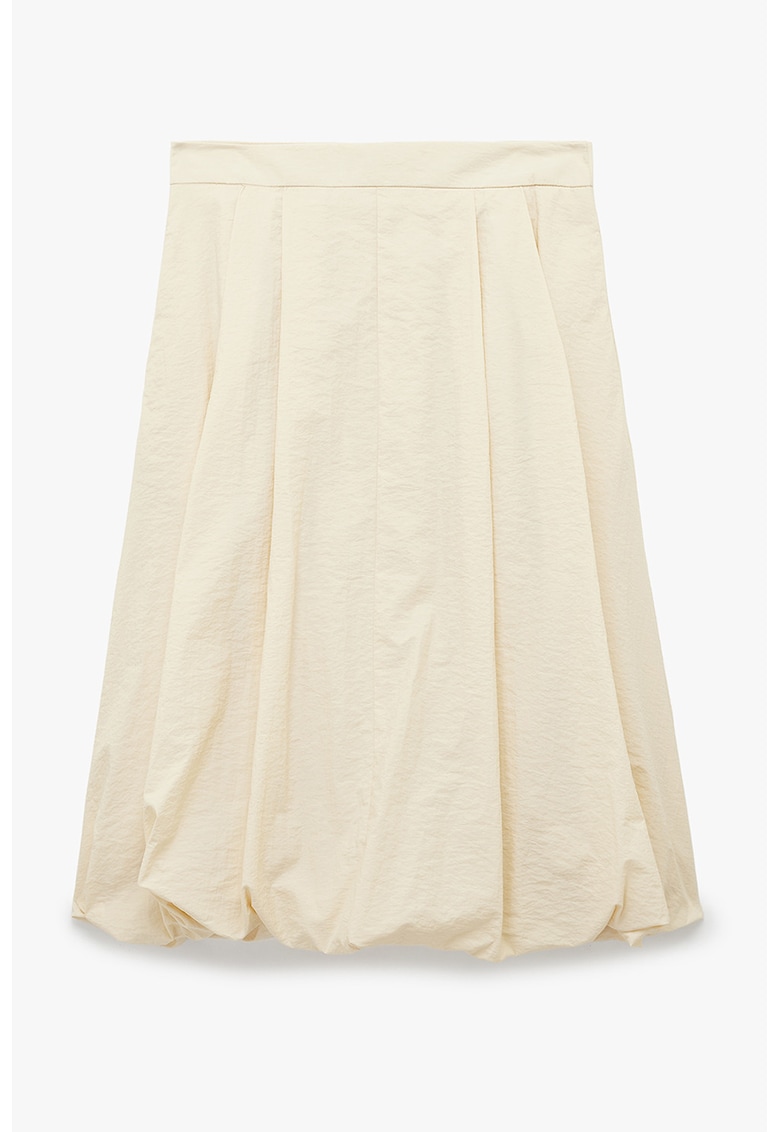 Fusta evazata cu fermoar pe spate - Bej