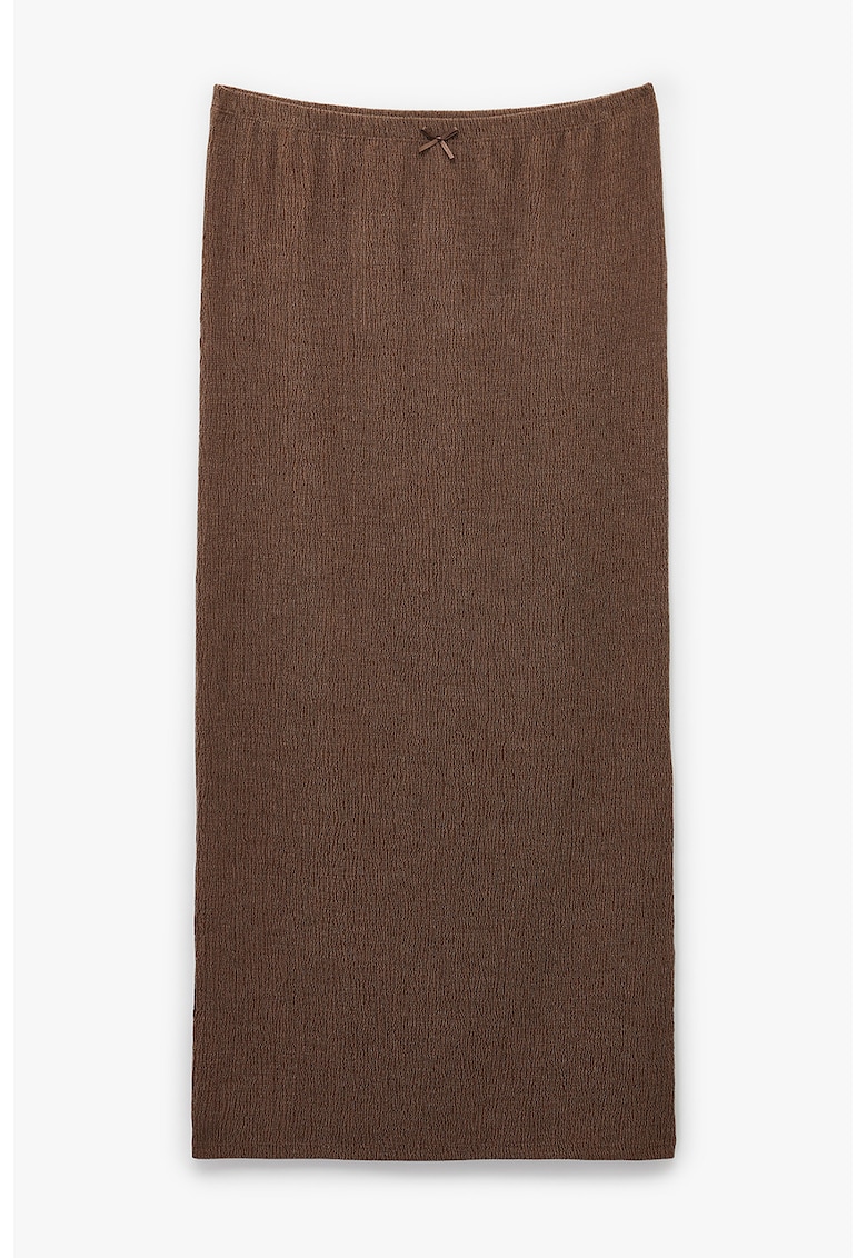 Fusta texturata dreapta - Maro