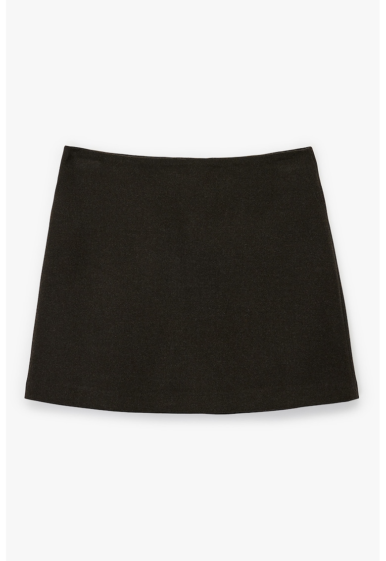 Fusta scurta cu model uni - Maro inchis