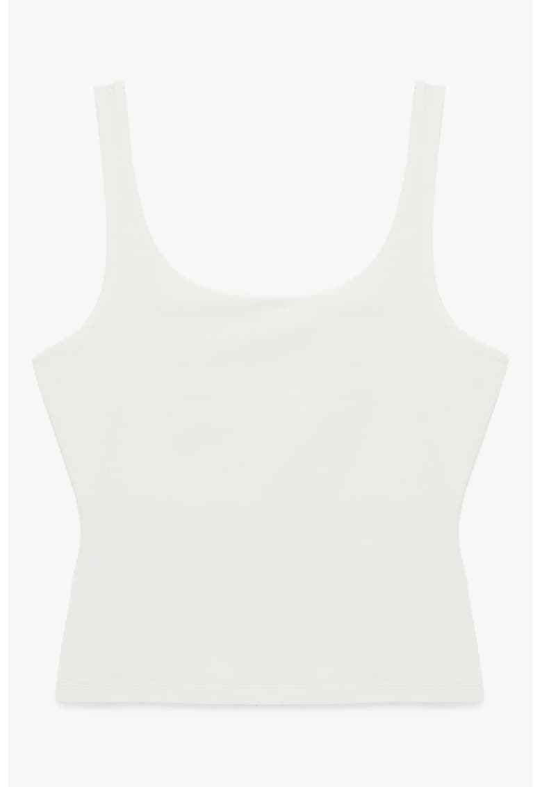 Top crop uni - Alb murdar