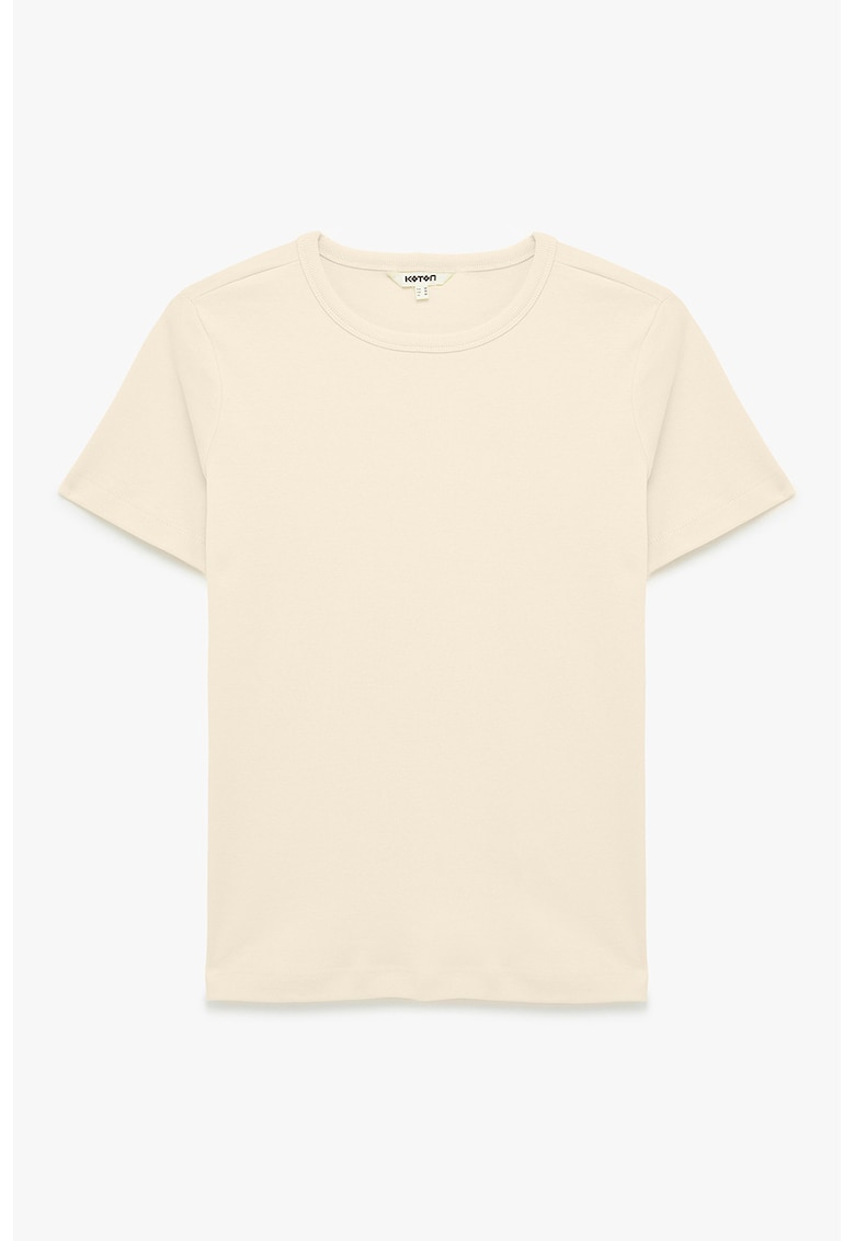 Tricou cu decolteu la baza gatului - din bumbac