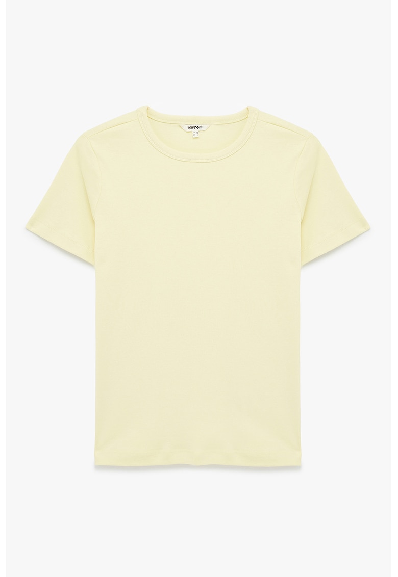 Tricou cu decolteu la baza gatului - din bumbac