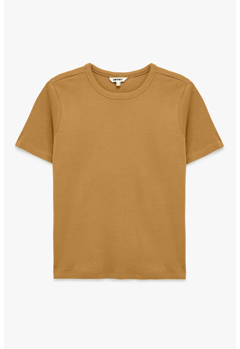 Tricou cu decolteu la baza gatului - din bumbac