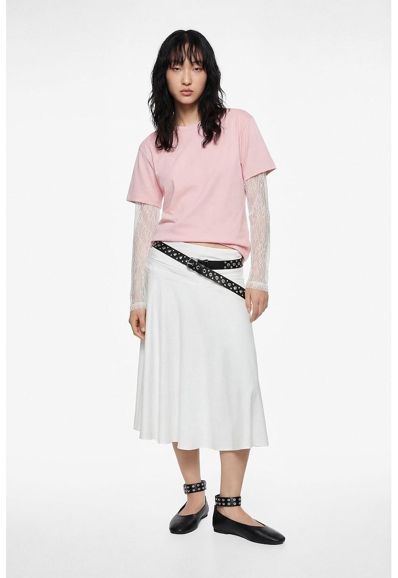 Tricou lejer de bumbac - Roz