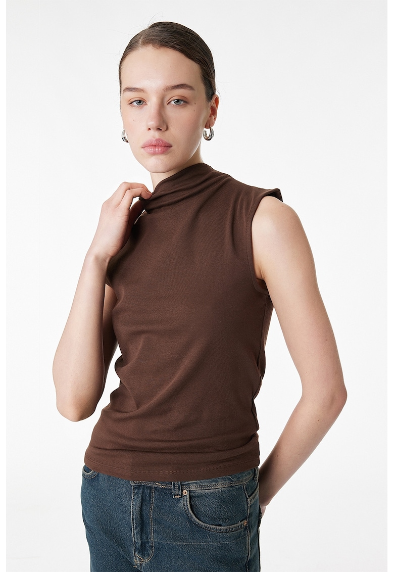 Bluza uni slim fit - Maro