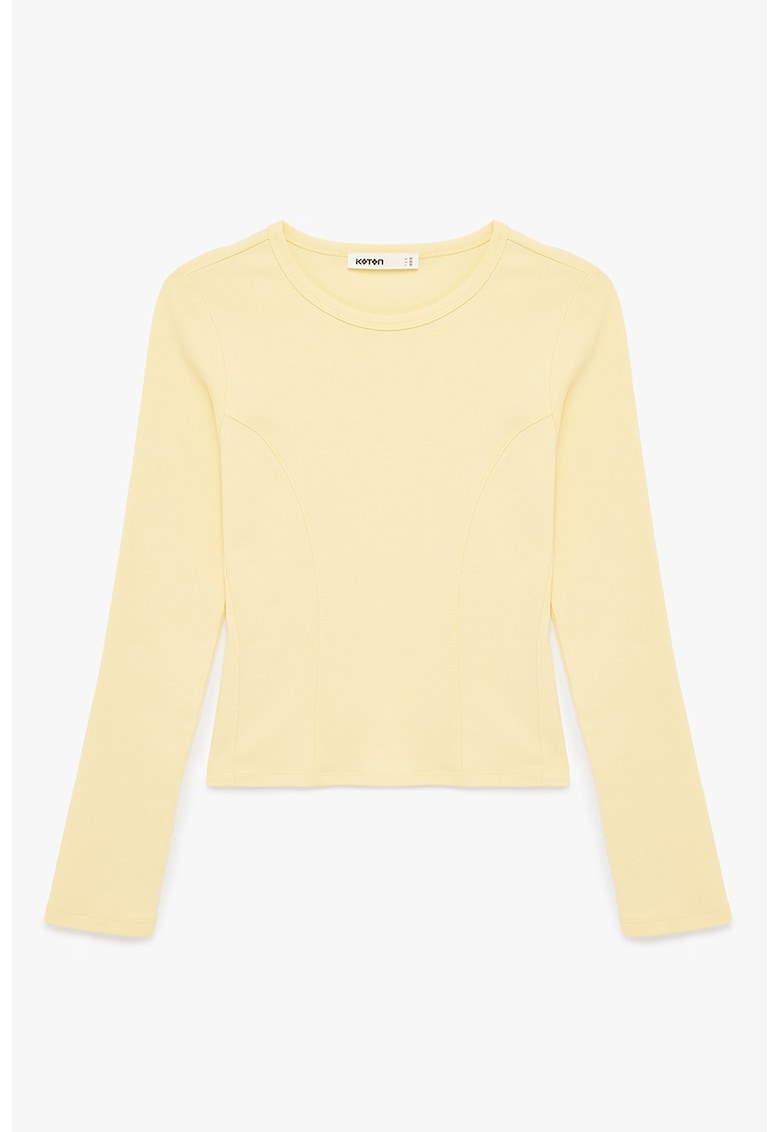 Bluza uni de bumbac - Galben