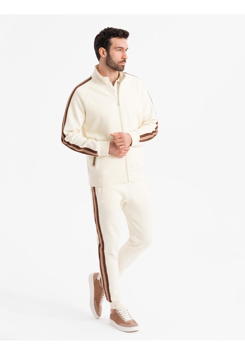 Set de trening bluza si pantaloni de jogging Z114 - Crem