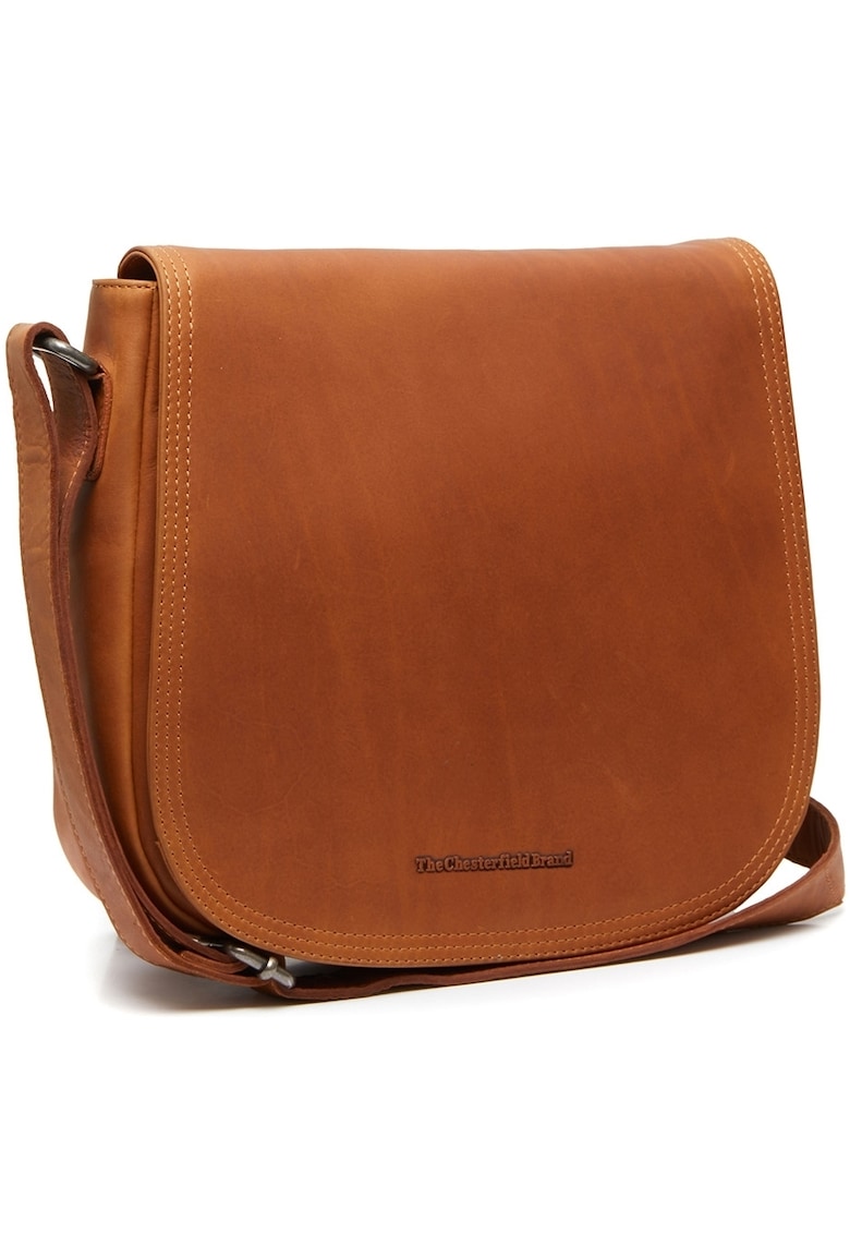 Geanta umar unisex piele naturala - 5.2 litri - Everglades - - Coniac